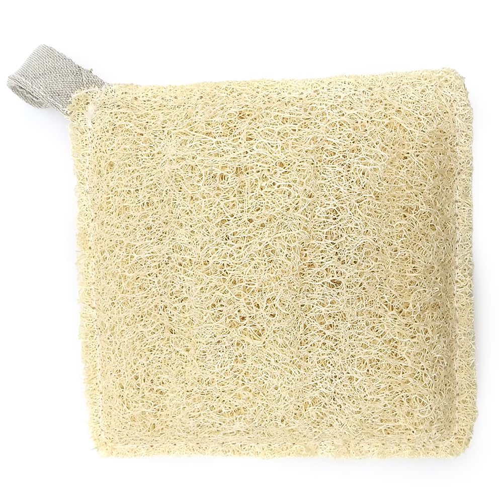 Esponja Natural Vegetal De Luffa Cuadrada. Limpieza Y Exfoliación. Activa La Circulación. Cultivada Y Hecha En Galicia_0