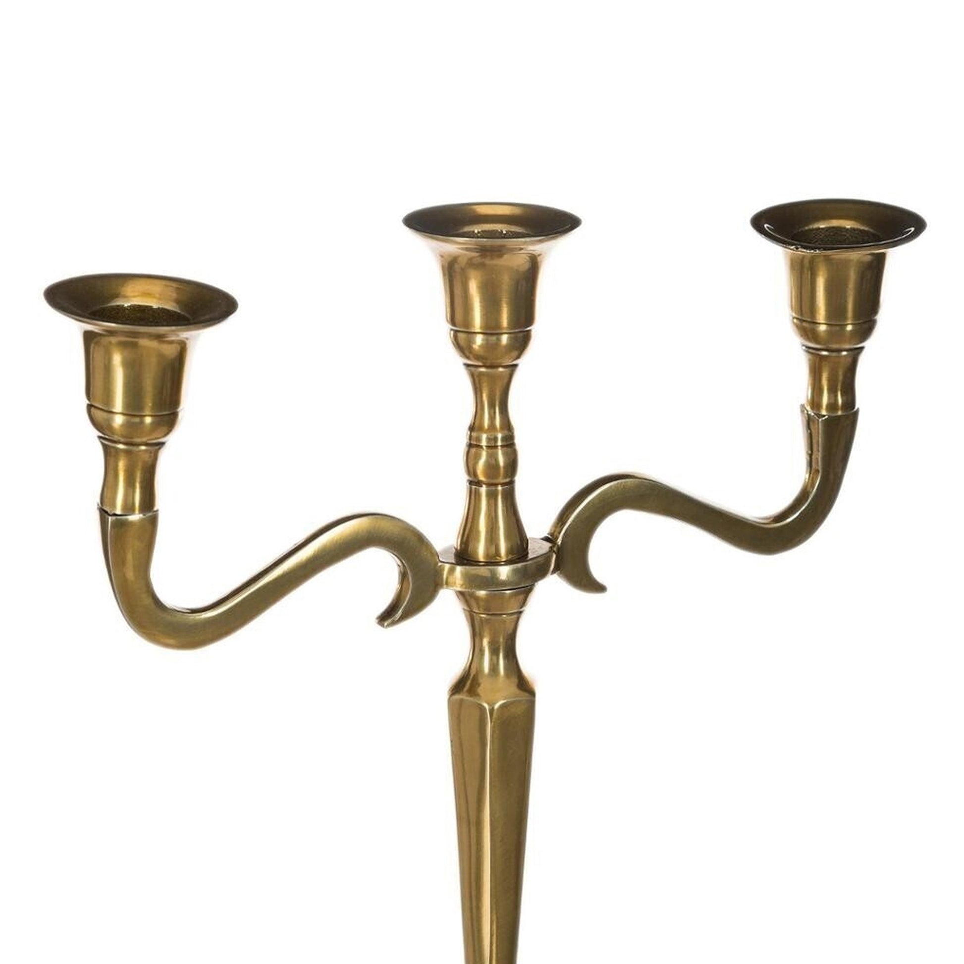 Wellhome Portavelas Metal Dorado 3 Cabezas