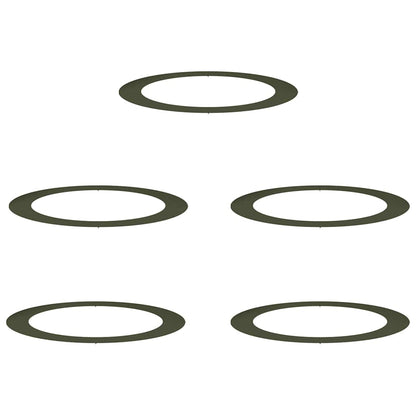 Adecuado Para Anillos De Árbol Plano 5 Pcs Verde Oliva_0