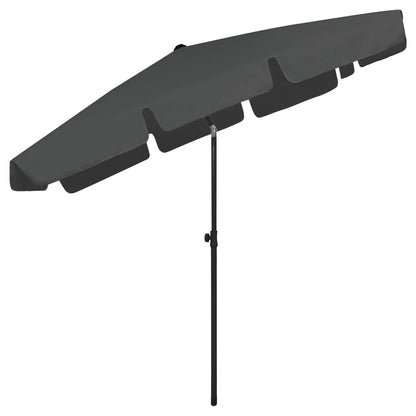 Vidaxl Sombrilla De Playa Gris Antracita 200x125 Cm_3