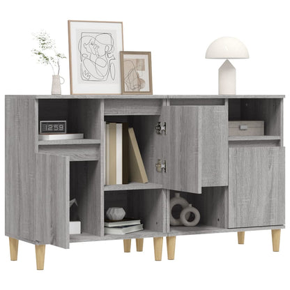 Aparadores 2 Uds Madera Contrachapada Gris Sonoma 60x35x70 Cm_3