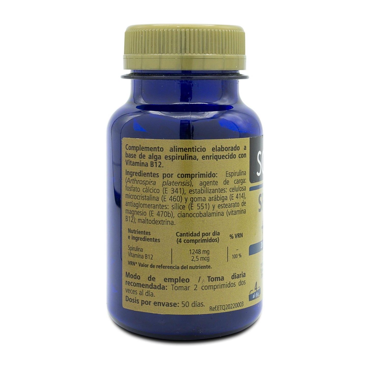 Spirulina +vitamina B12 SANON 200 comprimidos de 400 mg