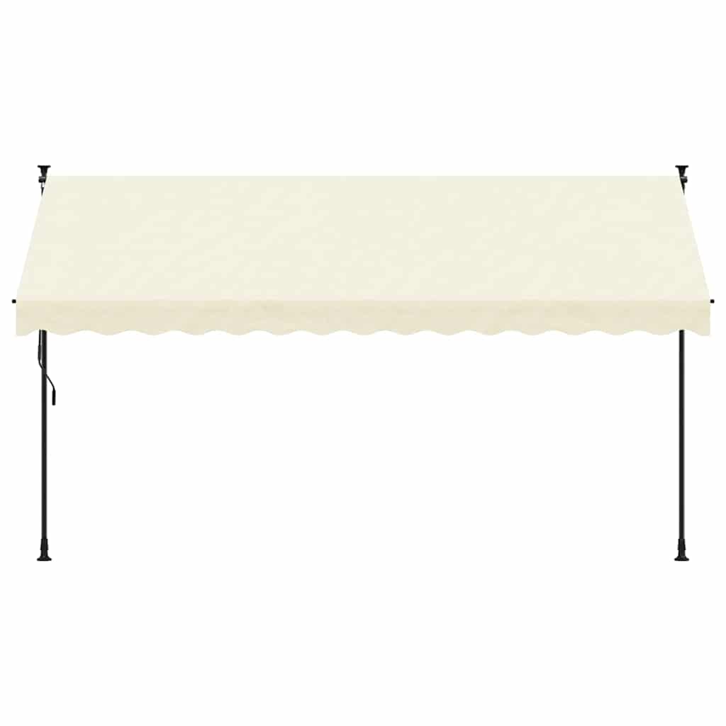 Toldo Retráctil De Tela Y Acero Crema 350x150 Cm_2