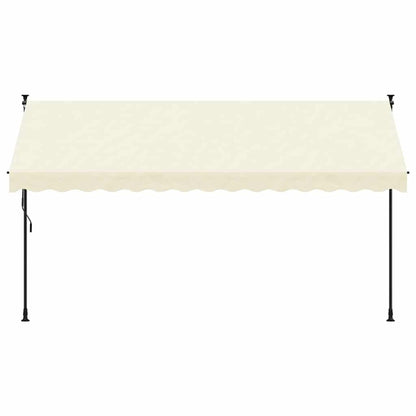 Toldo Retráctil De Tela Y Acero Crema 350x150 Cm_2