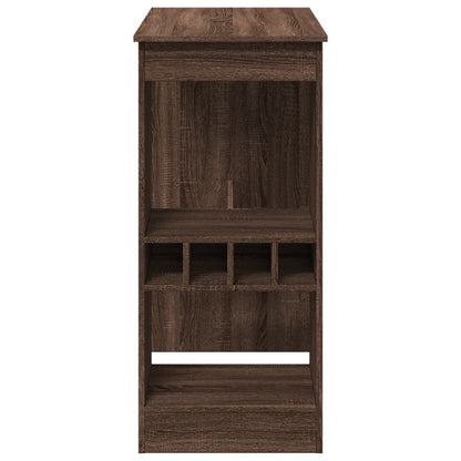 Mesa Alta Con Estantes Madera Marrón Roble 90x47,5x103,5 Cm_3