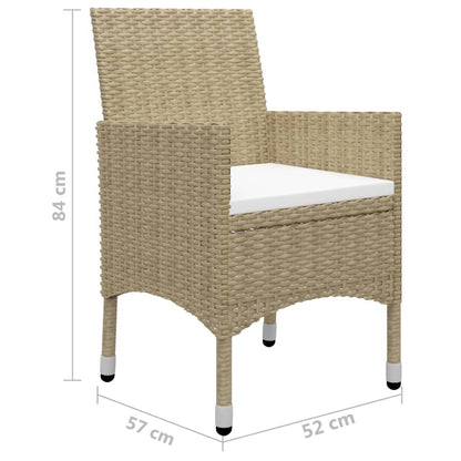 Vidaxl Juego De Comedor De Jardín De 5 Piezas Beige_2