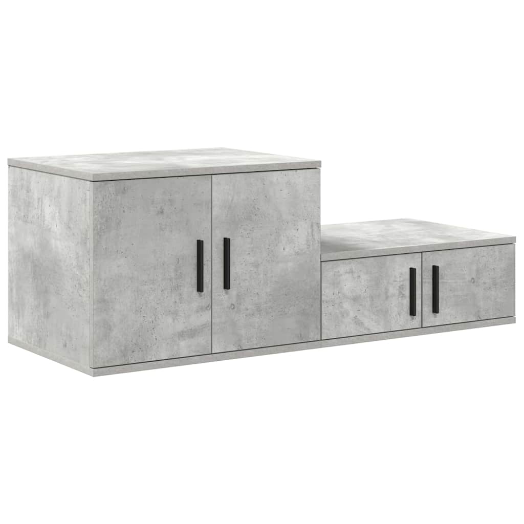 Armario De Almacenamiento 2 Pcs Gris Concreto 118 X 41 X 40 Cm_4