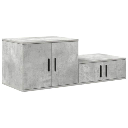 Armario De Almacenamiento 2 Pcs Gris Concreto 118 X 41 X 40 Cm_4