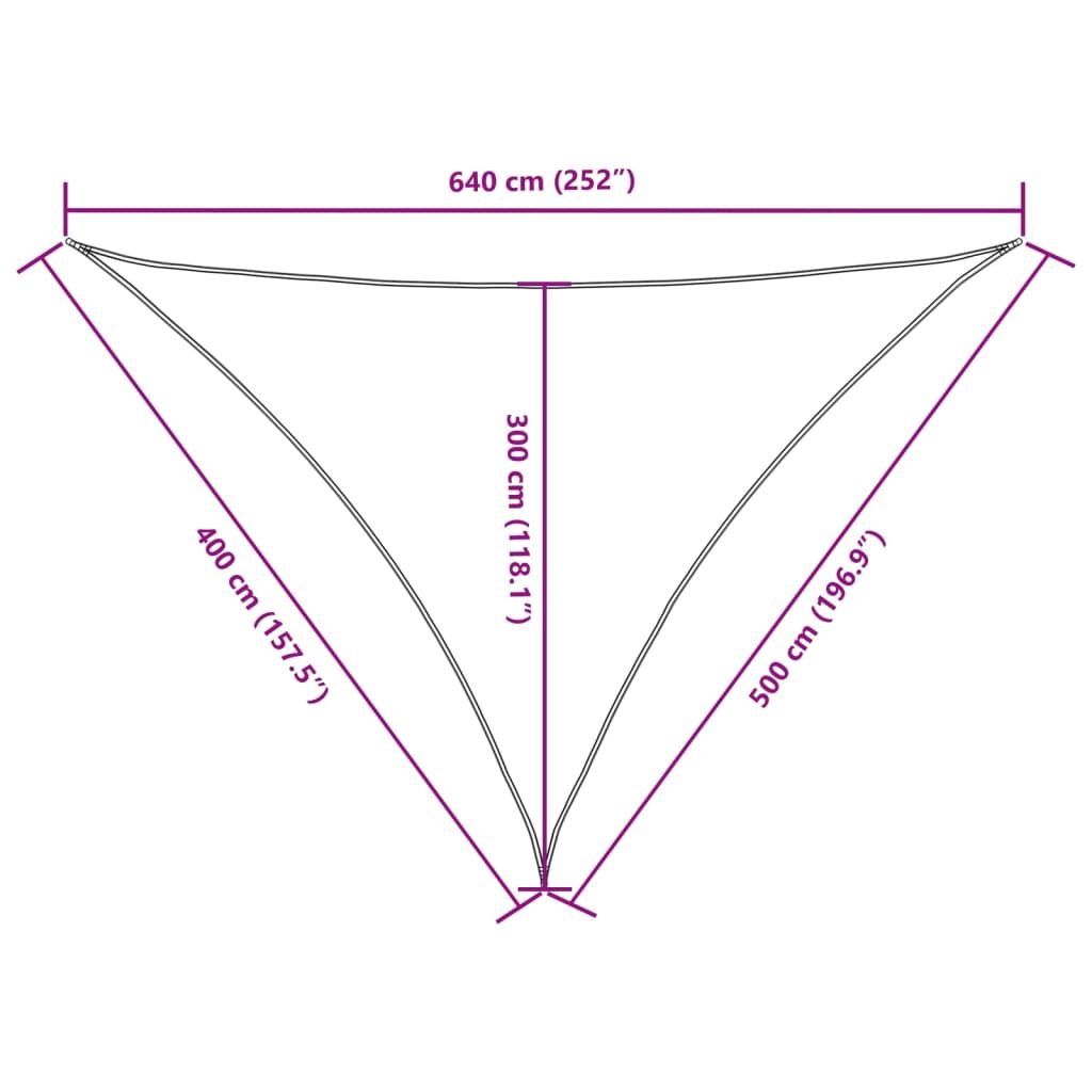 Vidaxl Toldo De Vela Triangular Tela Oxford Gris Antracita 4x5x6,4 M_2