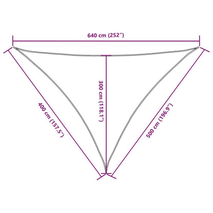 Vidaxl Toldo De Vela Triangular Tela Oxford Gris Antracita 4x5x6,4 M_2
