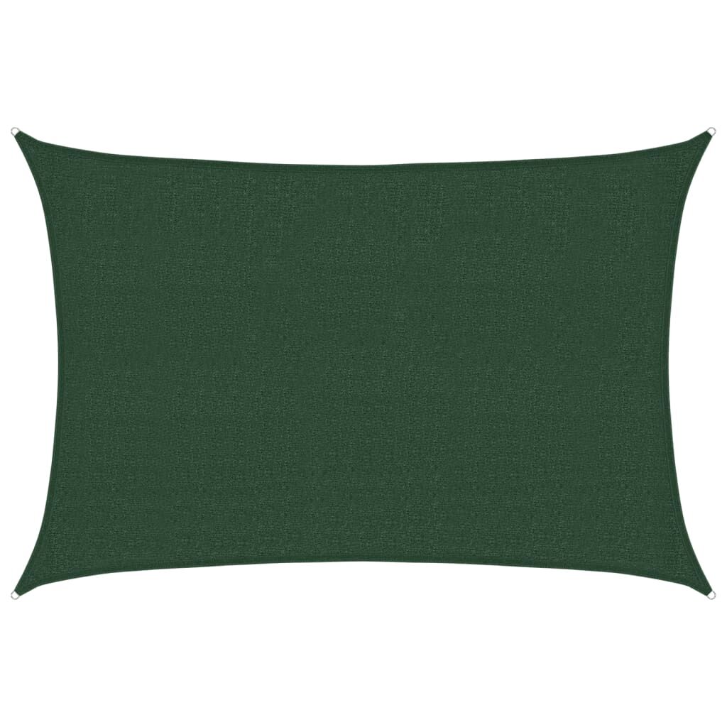 Vidaxl Toldo De Vela Verde Oscuro Hdpe 160 G/m² 2,5x4 M_0