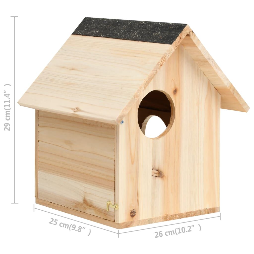 Vidaxl Casa Para Ardillas Madera Maciza De Abeto 26x25x29 Cm_2