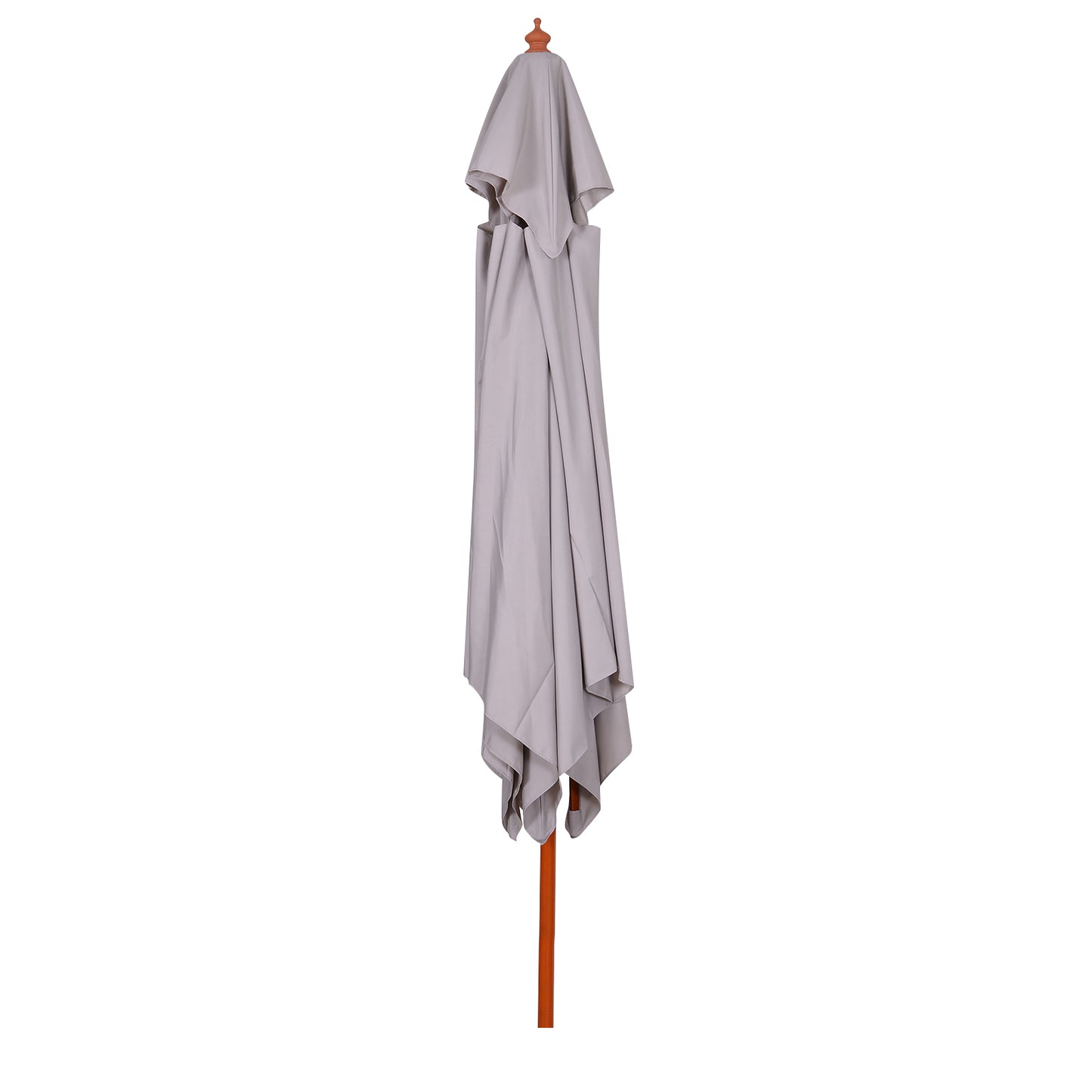 Outsunny Sombrilla De Jardín 3x3x3 M Con Doble Techo Sistema De Polea Gris_4