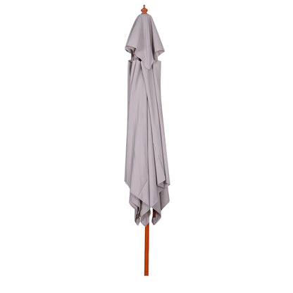 Outsunny Sombrilla De Jardín 3x3x3 M Con Doble Techo Sistema De Polea Gris_4