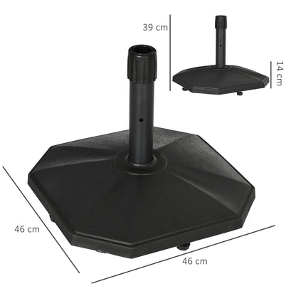 Outsunny Base De Sombrilla Peso 18 Kg Para Mástil De Ø32/34/38 Mm 46x46x39 Cm_2