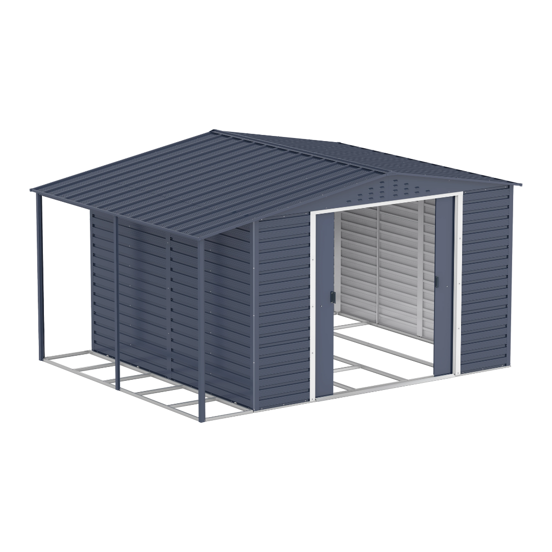 Extensión Lateral De Casetas De Jardín Duramax Alpine 10×10 Antracita_2