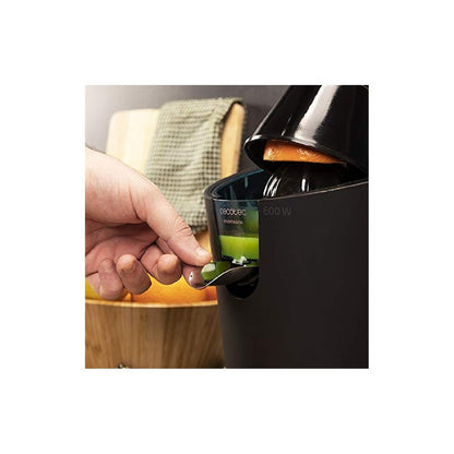 Exprimidor Eléctrico De Brazo Essentialvita Powerfresh 600 Black. 600 W, Filtro De Acero Inoxidable, 2 Conos Desmontables, Boquilla Antigoteo, Cuerp_3