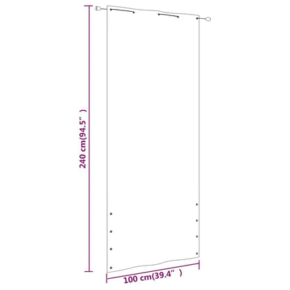 Vidaxl Toldo Pantalla Para Balcón Tela Oxford Marrón 100x240 Cm_4