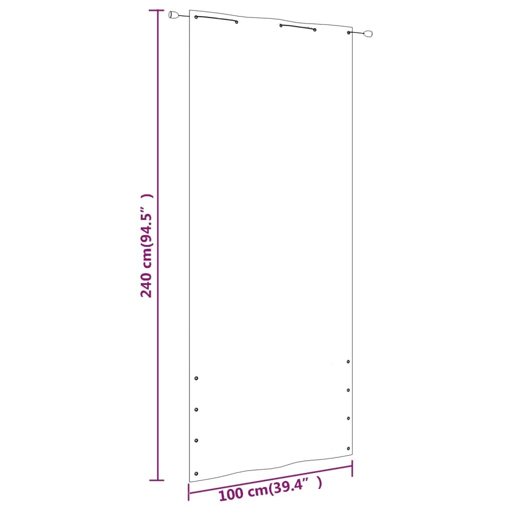 Vidaxl Toldo Pantalla Para Balcón Tela Oxford Marrón 100x240 Cm_2