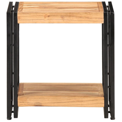 Mesa Auxiliar De Madera Maciza De Acacia 40x30x40 Cm_0