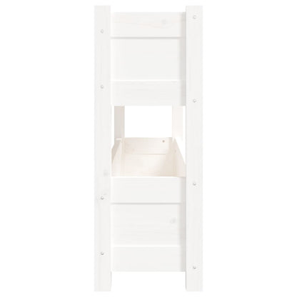 Jardinera De Madera Maciza De Pino Blanco 112x25x66 Cm_5
