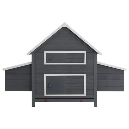 Vidaxl Gallinero De Madera Gris 157x97x110 Cm_1