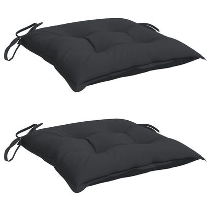 Vidaxl Cojines De Silla De Jardín 2 Uds Tela Oxford Negro 50x50x7 Cm_0