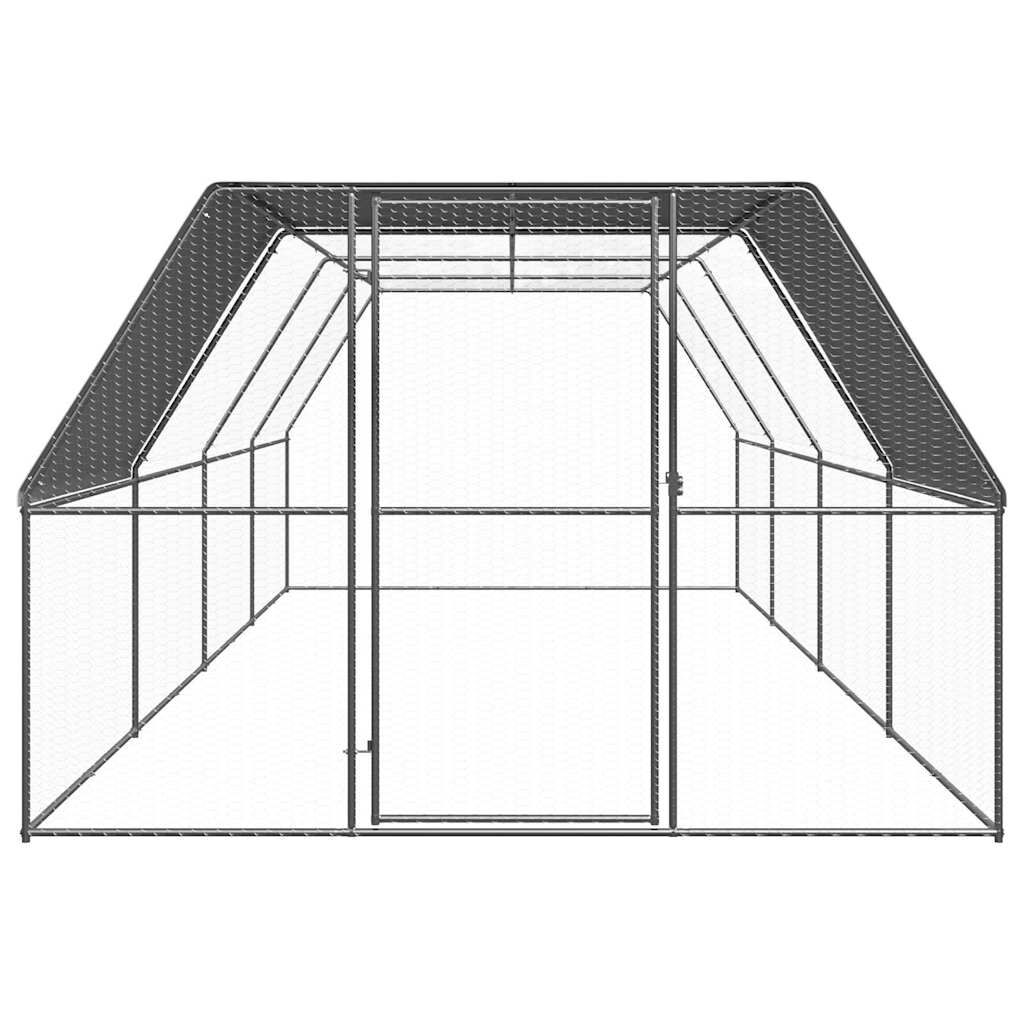 Vidaxl Jaula Gallinero De Acero Galvanizado 3x8x2 M_1
