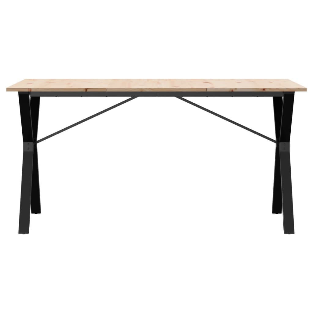 Mesa De Comedor Marco Y Madera Maciza Pino Y Acero 140x80x75cm_2