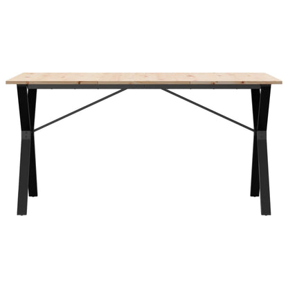 Mesa De Comedor Marco Y Madera Maciza Pino Y Acero 140x80x75cm_2