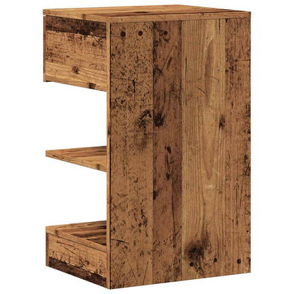 Mesitas De Noche 2 Uds Madera Ingeniería Envejecida 40x35x65 Cm_4
