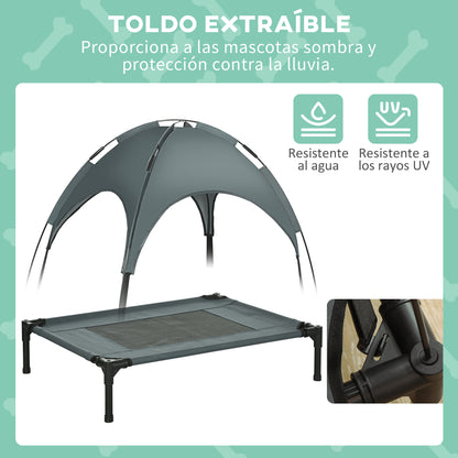 Pawhut Cama Para Mascotas Con Carpa Impermeable Para Perro Gato Exterior_5