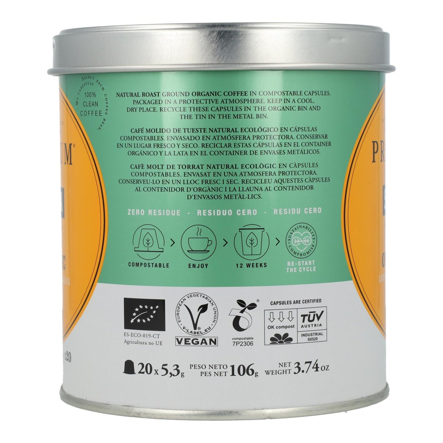 Pack x 3 café Saula Premium Organic Cápsulas Compostables 20uds