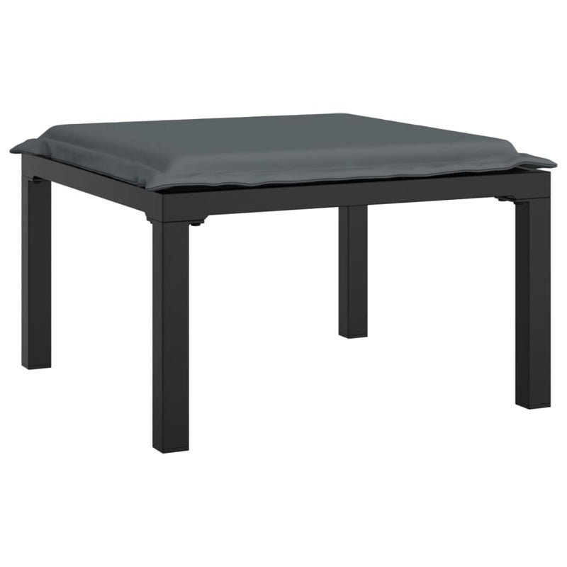 Vidaxl Juego De Muebles Jardín 3 Pzas Ratán Sintético Negro Y Gris_5
