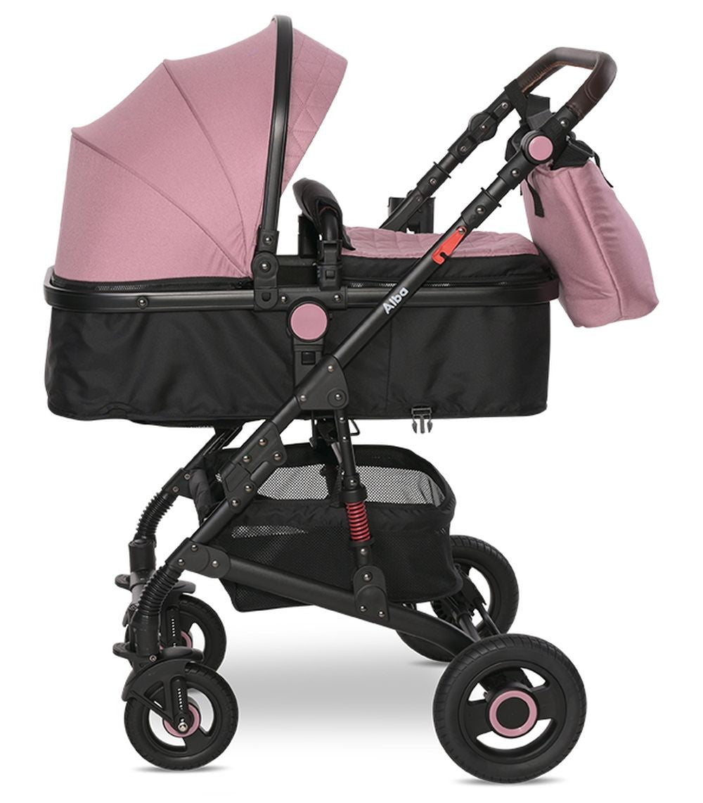 Carrito De Bebé Dúo Convertible Alba Premium Pink_1