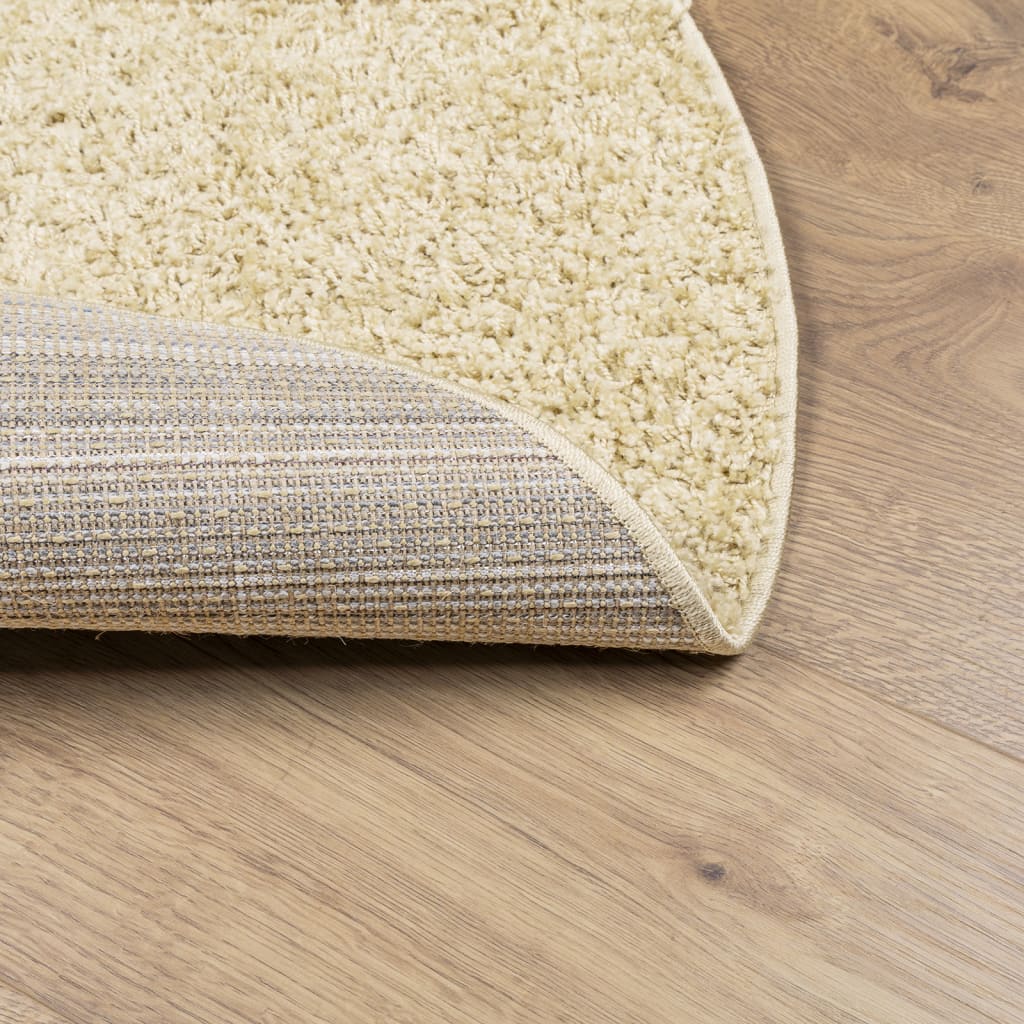 Alfombra Peluda De Pelo Largo Moderna Pamplona Dorado Ø 280 Cm / Vetonek_4