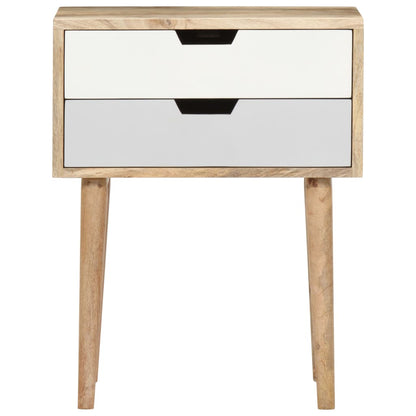 Mesita De Noche De Madera Maciza De Mango 47x35x59 Cm_1
