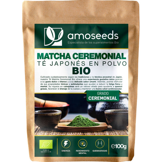 Té Matcha Ceremonial Japonés Bio 100g_0