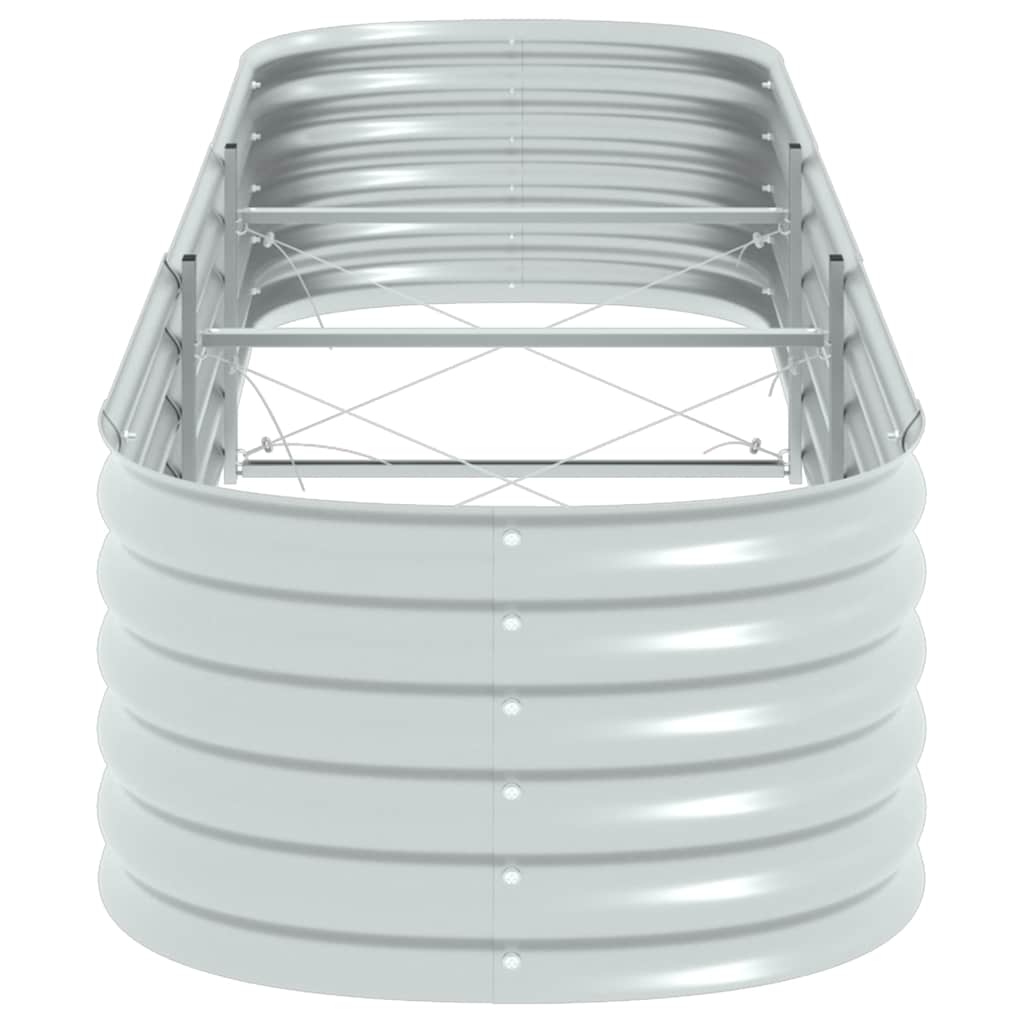 Arriate De Acero Galvanizado Plateado 320x80x44 Cm_5