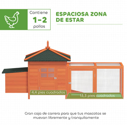 Pawhut Gallinero De Madera Exterior_3