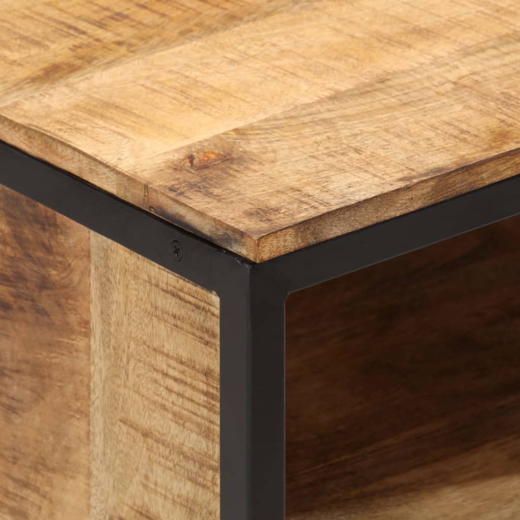 Mesita De Noche Madera Maciza De Mango 40x35x50 Cm_4