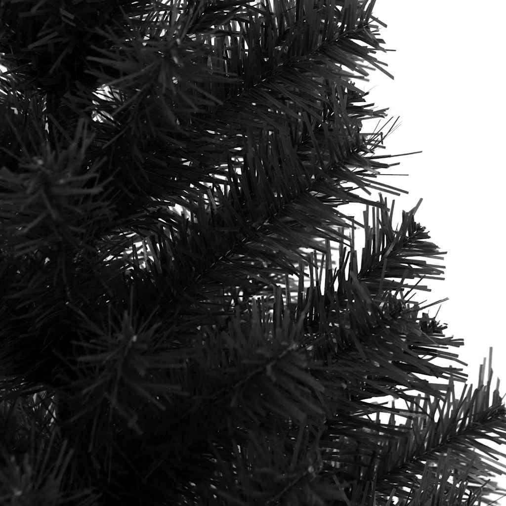 Vidaxl Árbol De Navidad Artificial Con Soporte Pvc Negro 120 Cm_4