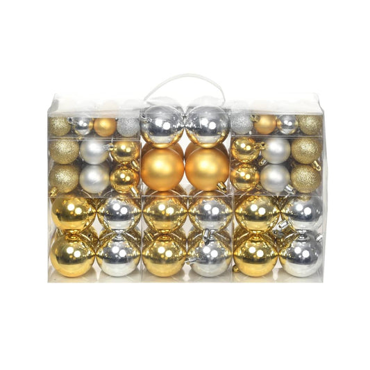 Vidaxl Bolas De Navidad 100 Unidades Plateado/dorado_0