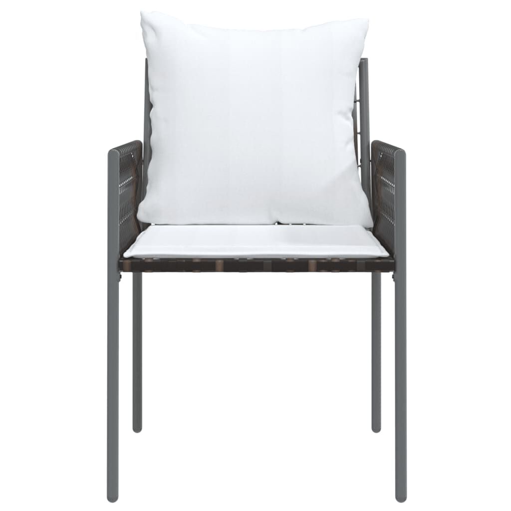 Vidaxl Sillas Jardín Y Cojines 4 Uds Ratán Sintético Marrón 54x61x83cm_3