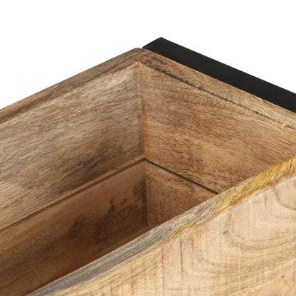 Jardinera De Madera De Mango Rugosa 60x20x68 Cm_4