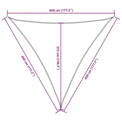 Vidaxl Toldo De Vela Triangular Tela Oxford Marrón 4,5x4,5x4,5 M_2
