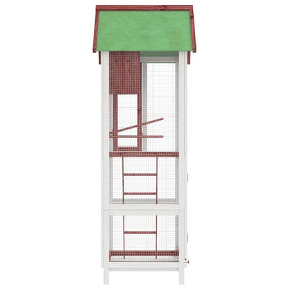 Vidaxl Casita Para Pájaros Madera Maciza Pino Color Moca 60x58,5x160cm_4