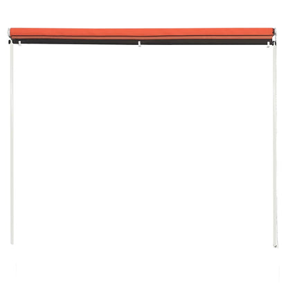 Toldo Retráctil Naranja Y Marrón 100x150 Cm_2