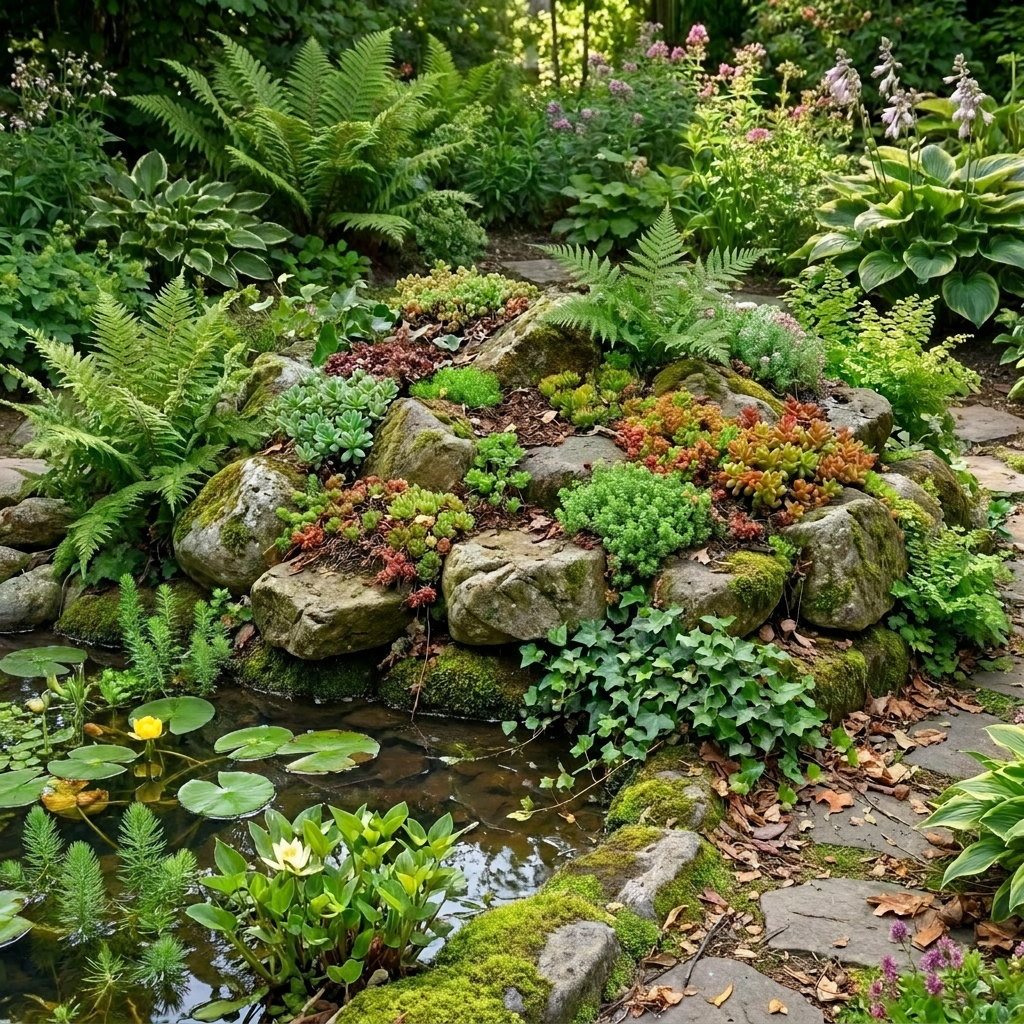 Helecho Exterior Mixto 12 Plantas P9 - Helecho Jardín Borde Estanque Resistente_4