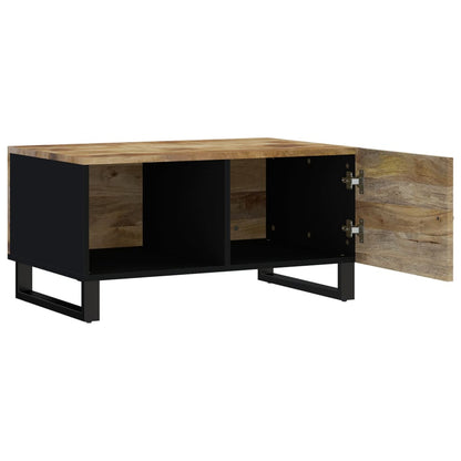 Mesa De Centro Madera Maciza Mango Y Contrachapada 80x50x40 Cm_4